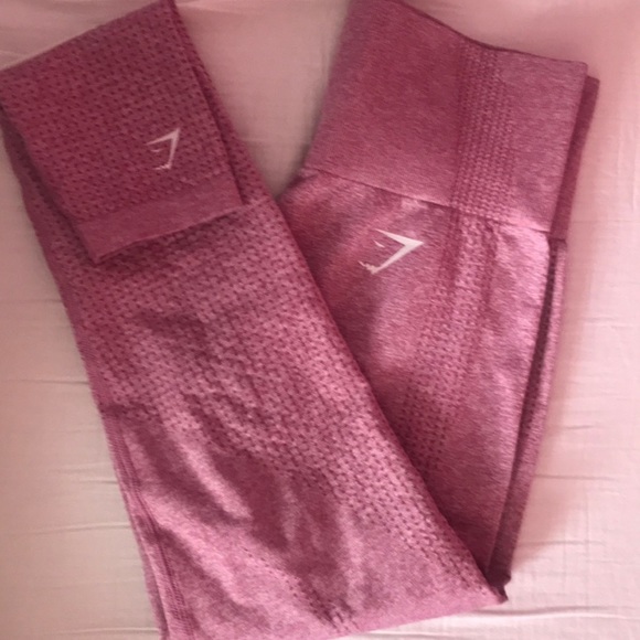 Pink Vital Seamless Gymshark Leggings Size M - Picture 3 of 3